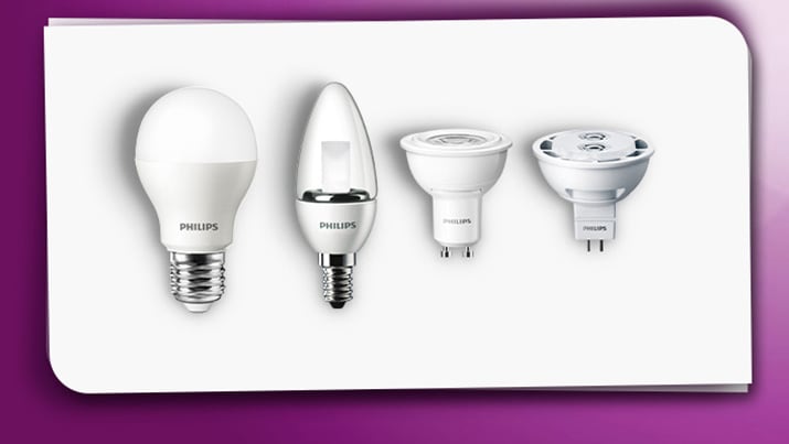 Low watt high lumen bulbs Philips lighting